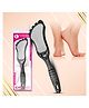 Majestique Leg Shaped Pedicure Foot Filer with Strong Grip Long Handle | Best Foot Care Pedicure Stainless Steel Filer for Wet and Dry Use | Dead Skin Remover | Hard Cracked Skin Foot Filer (Pack of 1)