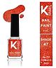 KINDED Nail Paint Topper Coat Textured Glitter Nail Art Nail Polish 47 Glitz Tomato Red - 9 ml