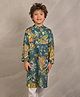 Anthrilo 100% Organic Cotton Full Sleeves Floral Printed Kurta - Blue
