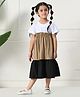 Bella Moda Cotton Half Sleeves Cut & Sew Dress - White