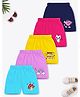 Trampoline Cotton Blend Pack Of 5 Heart & Cat Printed Shorts - Multi Colour