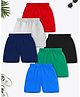 Trampoline Cotton Blend Pack Of 6 Solid Shorts - Multi Colour