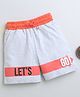 BUMZEE Cotton Woven Above Knee Length Shorts with Text Print - Grey