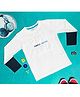 PURPLE UNITED KIDS Single Jersey Full Sleeves Fun Vibes Text Printed Tee - White
