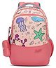 Skybags Backpack With Pouch Fish Print Pink - Height 15.74 Inches