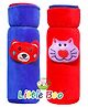 Little Boo Baby Feeding milk Bottle Cover with Elastic Neck Pack of 2  Valvet Red&DarkBlue - Fits Upto 250ml Bottle