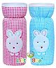 Little Boo Baby Feeding milk Bottle Cover with Elastic Neck Pack of 2  Cotton Blue&Pink - Fits Upto 250ml Bottle