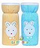 Little Boo Baby Feeding milk Bottle Cover with Elastic Neck Pack of 2  Cotton Blue&Orange - Fits Upto 250ml Bottle