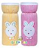Little Boo Baby Feeding milk Bottle Cover with Elastic Neck Pack of 2  Cotton Pink&Orange - Fits Upto 250ml Bottle