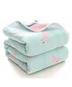 MumsLap Premium Organic Muslin Cotton 6 Layer Gauze Swaddle Wrap / Blanket - Greenish Pink