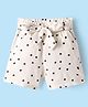 CrayonFlakes Rayon Polka Dots Printed Shorts - Off White