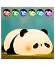 VGRASSP Color Changing Panda Face Silicone Night Lamp Toy For Kids - Soft Rechargeable Squishy Animal Light For Baby And Toddlers - Color May Vary