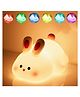VGRASSP Color Changing Rabbit Face Silicone Night Lamp Toy For Kids - Soft Rechargeable Squishy Animal Light For Baby And Toddlers - Color May Vary