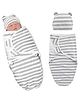 Bembika Baby Swaddle Wraps - Soft Cotton Swaddle Wrap, Organic Cotton Swaddle Wrap, Muslin Swaddle Wrap, Hooded Swaddle Wrap for Newborns - Comfortable, Breathable, and Safe Set Of 2-(Stripe)