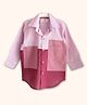 Peekaaboo Kids Pure Cotton Full Sleeves Colour Blocked Shirt - Mauve