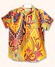Peekaaboo Kids Pure Cotton Half Sleeves Abstract Printed Shirt - Yellow
