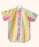Peekaaboo Kids Pure Cotton Half Sleeves Floral Printed Shirt - Sky Blue
