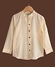 Peekaaboo Kids Pure Cotton Full Sleeves Kantha Embroidered Shirt - Yellow