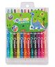 Skoolster 12 shades Twist crayons with Anti-Breakage body, Bright & Playful colors, Smooth Japanese technology, Perfect for kids & young artists ( Dinosaur)
