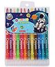 Skoolster 12 shades Twist crayons with Anti-Breakage body, Bright & Playful colors, Smooth Japanese technology - Multicolor