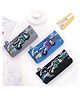 Skoolster Pencil Case for Kids  Motorcycle Design Zipper Pouch | Spacious & Durable Stationery Organizer for Boys | Ideal for School, Home, Office Use (Random Color)