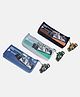 Skoolster Racing Car Pencil Case/Pouch, Car Theme Stationery Pouch with Zipper & Car Keychain, Durable & Spacious Stationery Organizer for Kids, Students & Schools (Random Color)