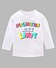 KAVEE Holi Theme Pure Cotton Full Sleeves Imagination Printed Tee - White