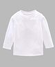 KAVEE Pure Cotton Full Sleeves Solid Tee - White