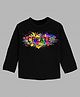 KAVEE Holi Theme Pure Cotton Full Sleeves Create Printed Tee - Black
