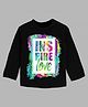 KAVEE Holi Theme Pure Cotton Full Sleeves Inspire Printed Tee - Black