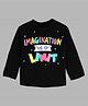 KAVEE Holi Theme Pure Cotton Full Sleeves Imagination Printed Tee - Black
