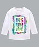 KAVEE Holi Theme Pure Cotton Full Sleeves Inspire Printed Tee - White