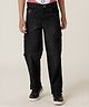 Under Fourteen Only Solid Pocket Detailed Denim Cargo Pant - Dark Grey