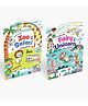 Carry Me Zoo & Safari and Fairy & Unicorn Colouring Books for Kids Fun Animal and Fantasy-Themed Copy Colouring Books with Handle for Easy Carrying-English