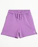 Campana Cotton Solid Shorts - Purple
