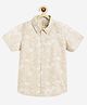 Campana 100% Cotton Woven Half Sleeves Floral Printed Shirt - Beige