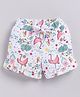 Biskid Sinker Birds Printed Shorts - White & Pink