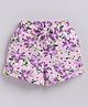 Biskid Sinker Floral Printed Shorts - White & Purple