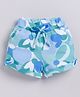 Biskid Sinker Floral Printed Shorts - White & Blue
