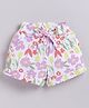Biskid Sinker Floral Printed Shorts - White & Violet