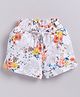 Biskid Sinker Floral Printed Shorts - White & Orange