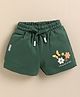 Biskid Cotton Floral & Butterfly Printed Shorts - Green