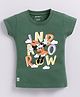 Biskid Sinker Mickey & Friends Featuring Half Sleeves Character Printed Top - Green