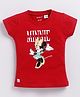 Biskid Sinker Mickey & Friends Featuring Half Sleeves Character Printed Top - Cherry Red