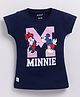 Biskid Sinker Mickey & Friends Featuring Half Sleeves Characters Printed Top - Navy Blue