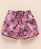 Biskid Cotton Mucical Instrument Printed Shorts - Mauve