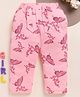 Biskid Pure Cotton Floral & Butterflies Printed Pajama - Peach