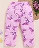 Biskid Pure Cotton Floral & Butterflies Printed Pajama - Pink