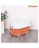 TOYPENTER Storage Box | Rolling Storage Container Box | Baby Storage Box For Baby Product | Trunk Storage Box | Storage Box And Organizer For Baby Products (Orange)