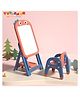 TOYPENTER Drawing Board with Chair | Easel Board Set with Chair for Kids Drawing Activity Board | Foldable Height Adjustable Magnetic Drawing Board with Chair for Kids Fun Learning Art Activity Set (Red)